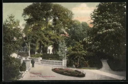 AK Oldenburg / O., Partie an der Amalienbrücke