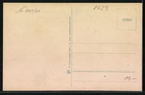 AK Staffelstein / Mainthal, Flusspartie mit Stadtturm