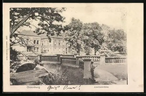 AK Oldenburg / O., Amalienbrücke