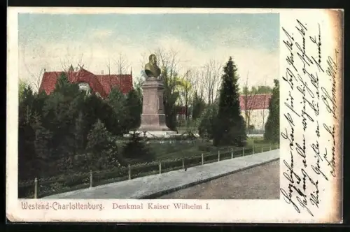 AK Berlin-Westend, Denkmal Kaiser Wilhelm I