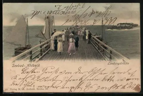 AK Ahlbeck / Ostseebad, Landungsbrücke