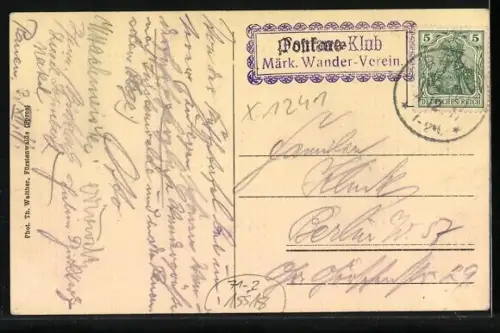 AK Rauen / Mark, Rauensche Berge, Markgrafensteine im Wald