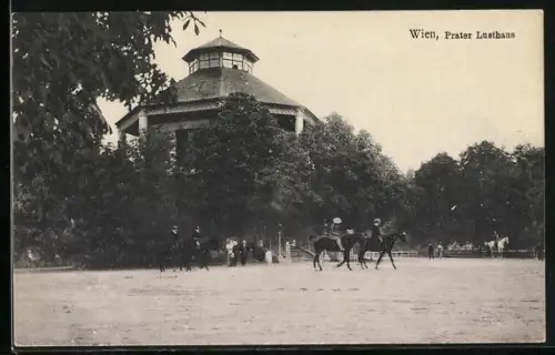 AK Wien, Wiener Prater, Lusthaus, Reiter
