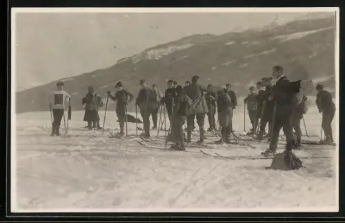 Foto-AK Skiwettlauf, Jugend-Start, 1920