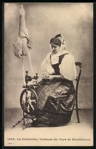 AK La Diaichotte, Costume du Pays de Montbéliard