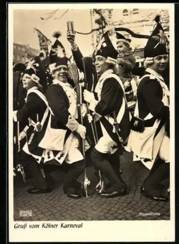 AK Köln, Jecken feiern auf dem Karneval