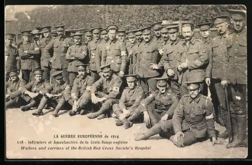 AK Waiters and carriers of the British Red Cross Society`s Hospital