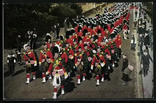 AK 12th Seafarth Highlanders during the manoeuvres