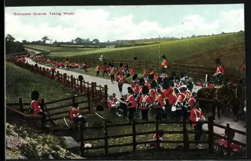 AK Grenadier Guards taking water