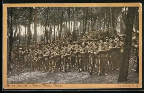 AK British Infantry in France waiting orders