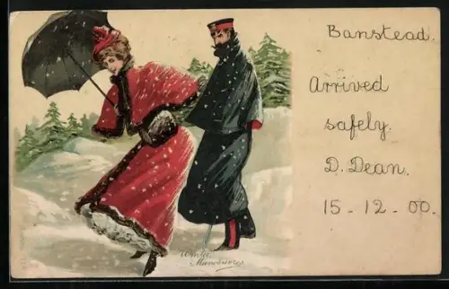 Künstler-AK Winter manoeuvres