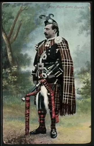 AK Pipe-Major Scots Guards, Britischer Major in Uniform