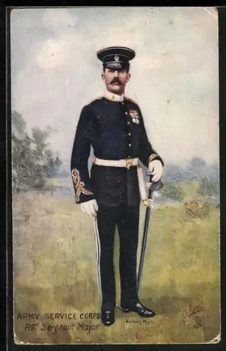 AK Army Service Corps, Rgtl Sergeant Major, Britischer Major in Uniform