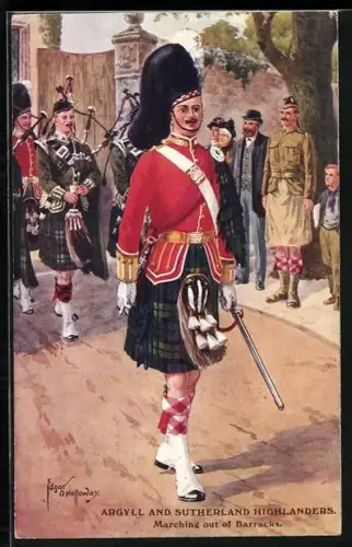 AK Argyll and Sutherland Highlanders, Marching out of Barracks, Britischer Soldat