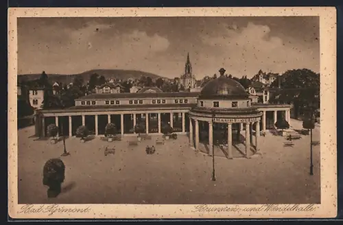 AK Bad Pyrmont, Brunnen- und Wandelhalle