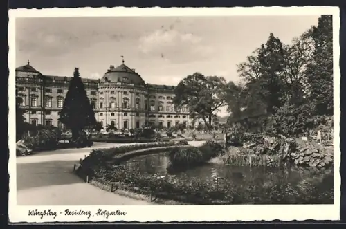 AK Würzburg, Residenz, Hofgarten