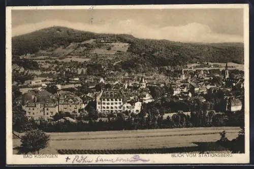 AK Bad Kissingen, Blick vom Stationsberg