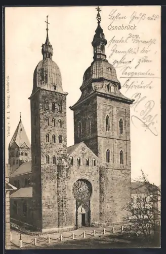 AK Osnabrück, Dom aus der Vogelschau