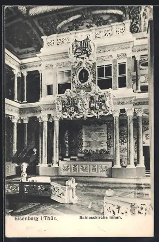 AK Eisenberg /Th., Schlosskirche innen