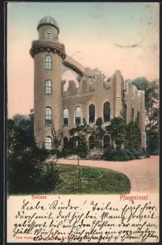 AK Berlin-Wannsee, Schloss auf der Pfaueninsel