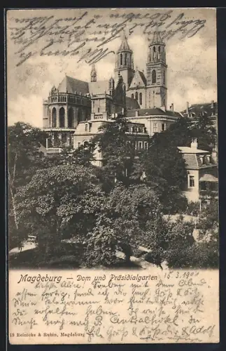 AK Magdeburg, Dom und Präsidialgarten