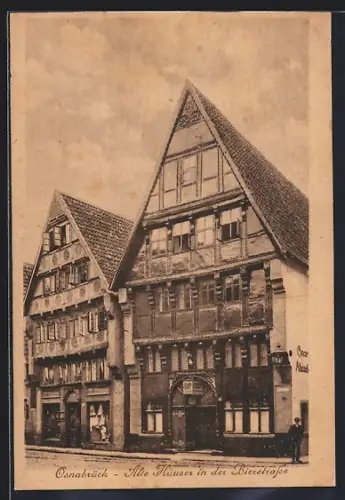 AK Osnabrück, Alte Häuser in der Bierstrasse