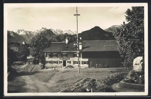 AK Fischen / Allgäu, Gasthof und Pension Alpenrose, Inh. Hans Althaus