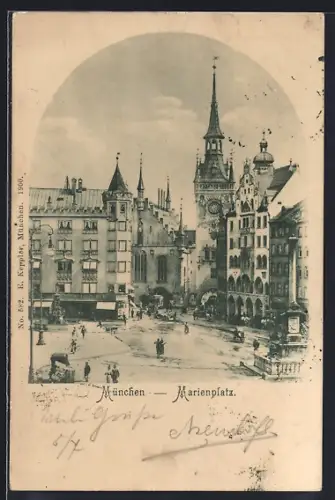 AK München, Marienplatz