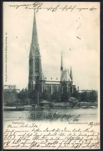 AK Hamburg-Uhlenhorst, Gertrudenkirche