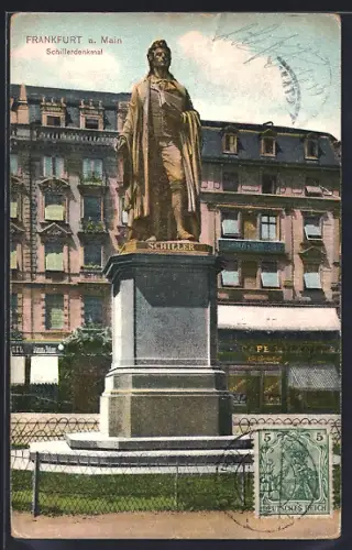 AK Frankfurt a. Main, Schillerdenkmal