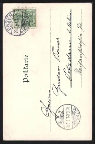 AK Essen a. d. Ruhr, Colosseum, Kriegerdenkmal