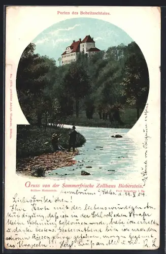 AK Bieberstein /Bobritzschtal, Zollhaus, Schloss