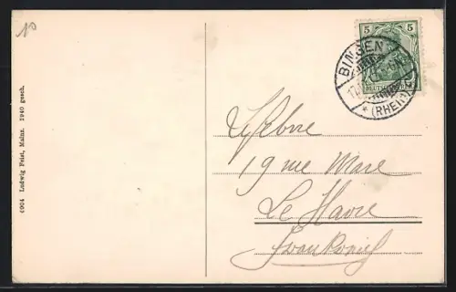 AK Bingen / Rhein, Am Mäuseturm