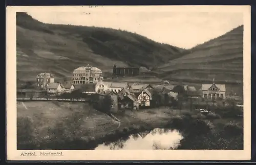 AK Mariental /Ahrtal, Ortspanorama vom Wasser aus