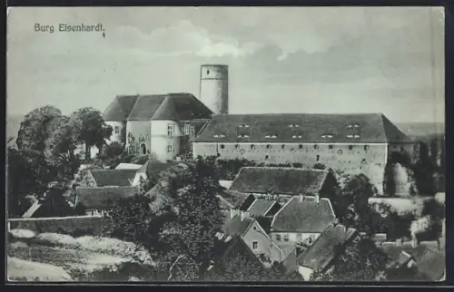 AK Belzig, Burg Eisenhardt aus der Vogelschau
