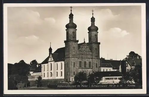 AK St. Peter im Schwarzwald, Kirche, Panorama