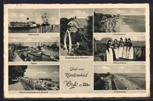 AK Wyk a. Föhr, Hafenmole, Kurpromenade, Nordstrand