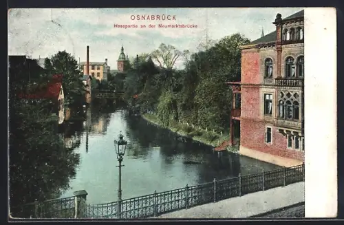 AK Osnabrück, Hasepartie an der Neumarktbrücke