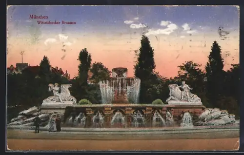 AK München, Wittelsbacher Brunnen
