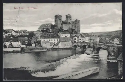 AK Runkel /Lahn, Burg und Brücke