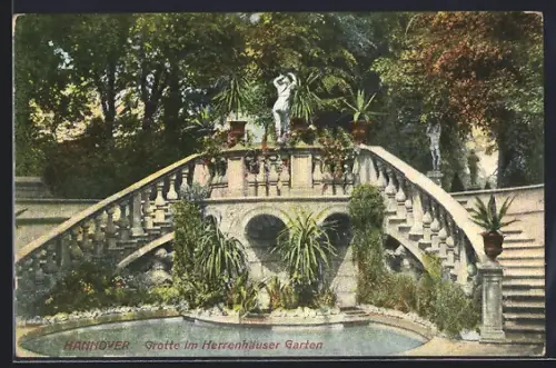 AK Hannover, Grotte im Herrenhäuser Garten