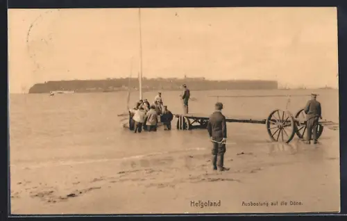 AK Helgoland, Ausbootung auf die Düne