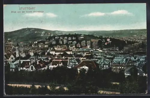 AK Stuttgart, Blick von der neuen Weinsteige