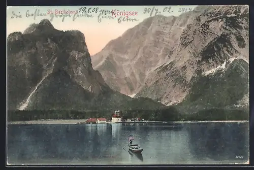AK St. Bartholomä, Blick über den Königssee