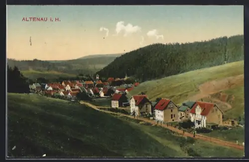 AK Altenau / Harz, Totalansicht ins Tal