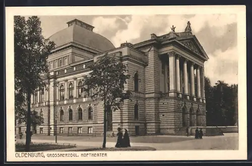 AK Oldenburg / O., Grossherzogliches Hoftheater