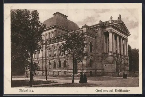 AK Oldenburg / O., Grossherzogliches Hoftheater