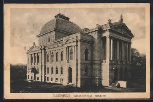 AK Oldenburg / O., Ansicht vom Grossherzogl. Theater