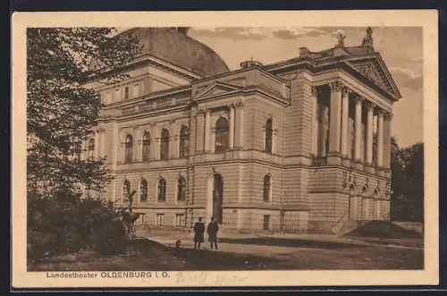 AK Oldenburg / O., Ansicht des Landestheater