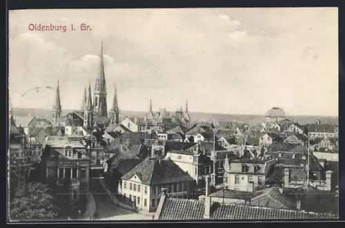 AK Oldenburg i. Gr., Blick auf den Ort